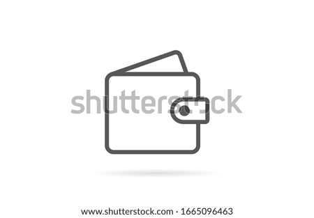 Wallet Icon in trendy flat style isolated on grey background. Wallet symbol for your web site design, logo, app, UI. Vector illustration, EPS10.
