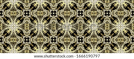 Luxury Ethnic Batik Floor. Gold Lisbon Mosaic Design. Vintage Ornament Flower. Bohemian Geometric Pattern Print. Turkish Geometric Flower Tile. Gold Floral Boho Gold Indonesian Floral Dye.
