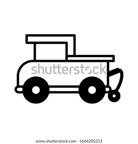 toy truck on white background, baby toys vector illustration design