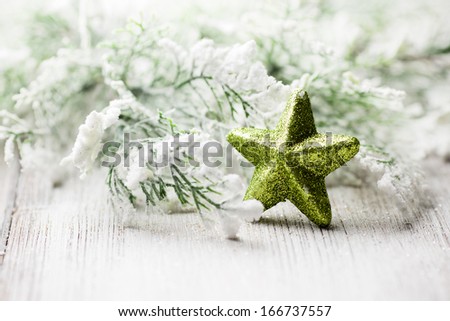 Christmas backgrounds. Christmas decor on the white wooden background.