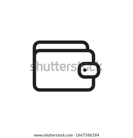 wallet icon line art style