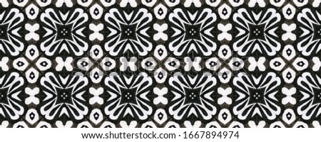 Aztec Rugs. Black and White  Monochrome Seamless Texture. Repeat Tie Dye Rapport. Ikat African Print. Abstract Batik Design. Tribal Aztec Rug Pattern.