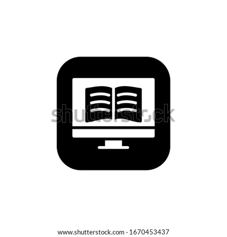 digital book icon. Online Learning icon. Perfect for application, web, logo and presentation template. icon design solid rounded style