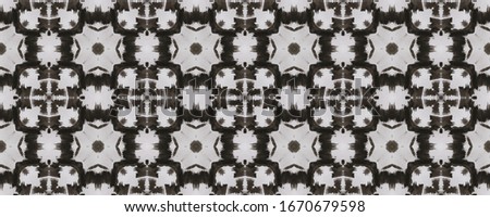 Geometric Rug Pattern. Seamless Tie Dye Rapport. Ikat Japanese Design. Black, White, Gray, Silver Seamless Texture. Abstract Kaleidoscope Motif. Ethnic Geometric Rugs Pattern.