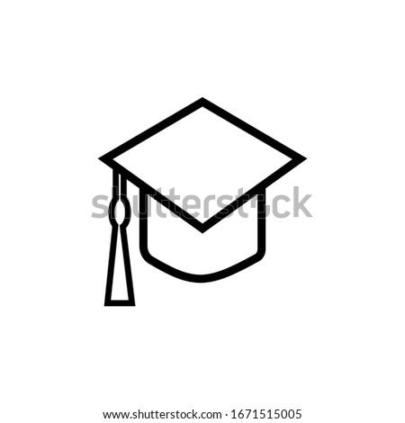 Graduation cap icon vector design template
