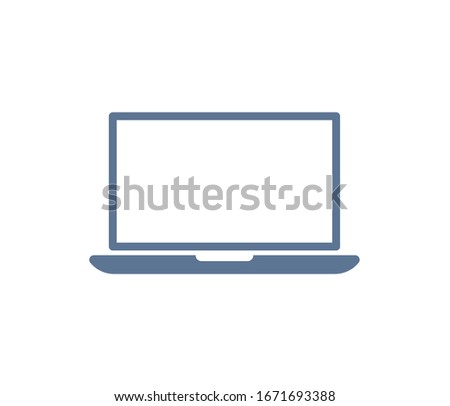 Laptop Icon Vector. flat symbol. Perfect Black illustration on white background.
