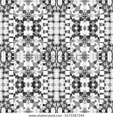 Tie Dye Boho. Watercolor Clothing. White Seamless Design. Black Peruvian Ikat. Watercolor Flooring. White Ikat Geometric rug. Seamless Bohemian. Tie Dye Ornament. Watercolor Flooring.