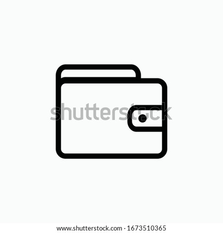 wallet icon vector sign symbol isolated