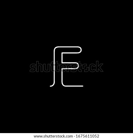 F letter logo with black background.The letter icon.The white letter design.