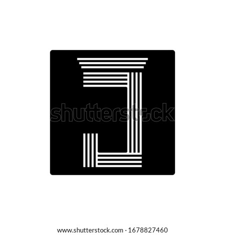 Law initial Letter J Logo Design