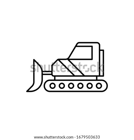 Bulldozer icon. Simple line, outline illustration elements of construction tool icons for ui and ux, website or mobile application