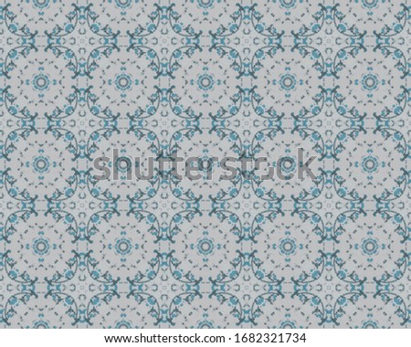 Blue Aquarelle Ethnic Stars. Turkish Quatrefoil Design. Blue Lisbon Floral Pattern. Arabic Geometric Pattern Boho. White Floral Batik Ikat. Oriental Geometric Flower Tile. Blue Ethnic Print.