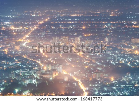 Chiang mai cityscape at night