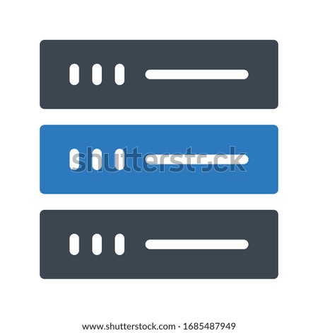 server vector glyph color icon 