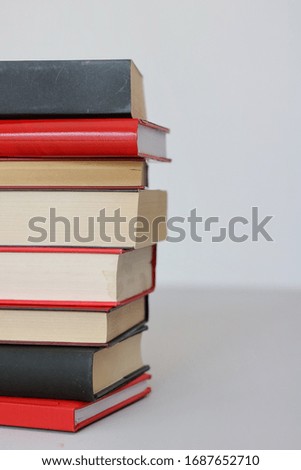 Stack of books on the table