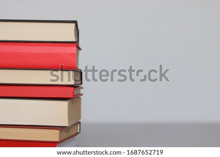 Stack of books on the table