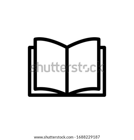Open book icon vector on white background