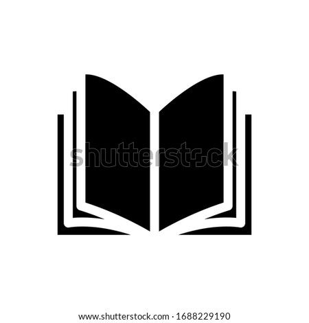 Open book icon vector on white background