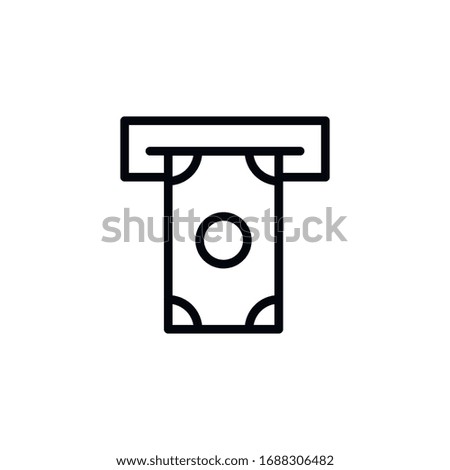 Simple payment line icon. Stroke pictogram. Vector illustration isolated on a white background. Premium quality symbol. Vector sign for mobile app and web sites.