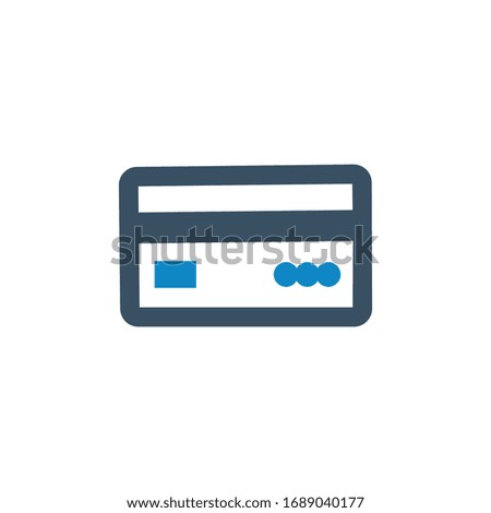 Card, credit icon (vector illustration)