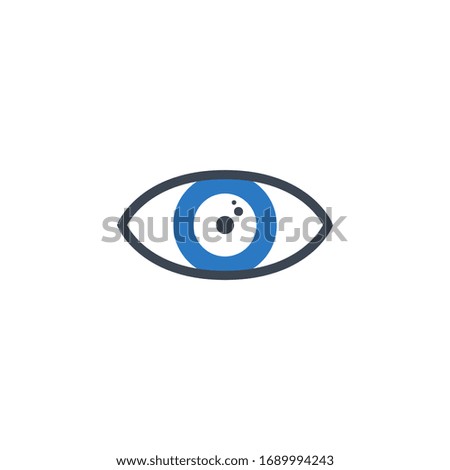 Eye related vector glyph icon. Isolated on white background. Vector illustration.