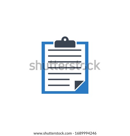 Clipboard related vector glyph icon. Isolated on white background. Vector illustration.