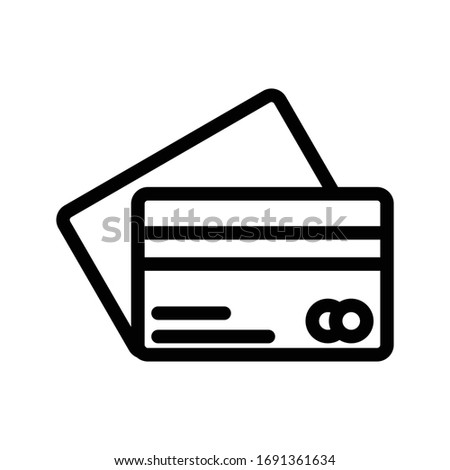 credit card vector thin line icon 
