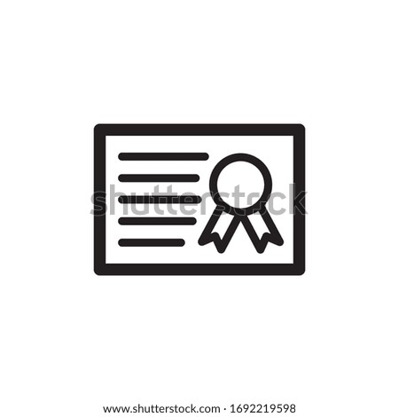 Certificate Icon In Trendy  Design Vector Eps 10