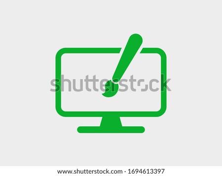 Brush on computer icon vector, illustration icon isolated on white background, for your website design, logo or illustration icon, user interface.the icon drawing.