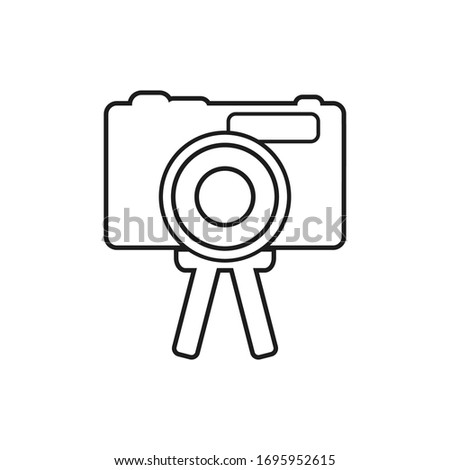 Video Camera Line Icon. Editable Vector EPS Symbol Illustration.