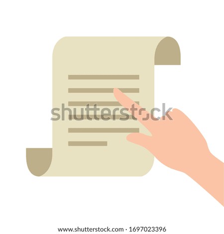 Document and hand design, Data archive storage organize business office and information theme Vector illustration