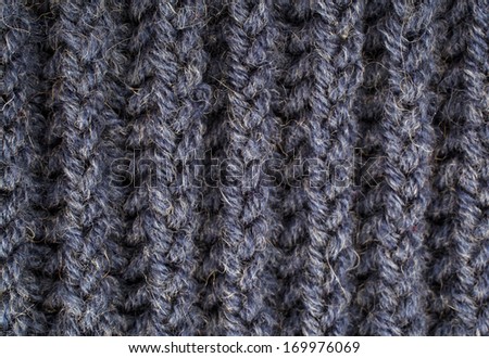 Hand Knitted gray striped background