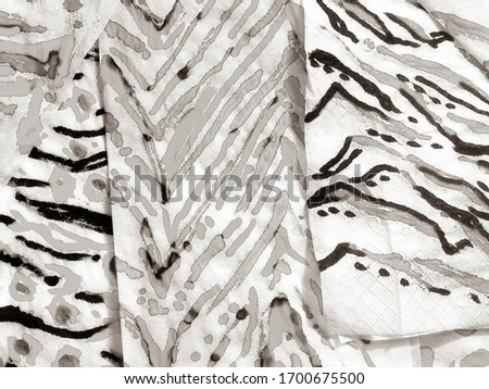 Zebrato Pattern. Gray Watercolor Sparkling. Girls Stripes. Light Fashion Pattern. Grey Panther Texture. Ivory Animal Skin Rug. 