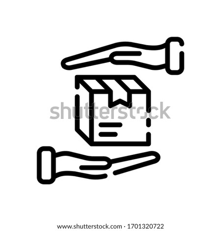 This is receive parcel vector icon with white background.
