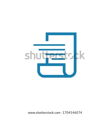 Paper, book design logo template.