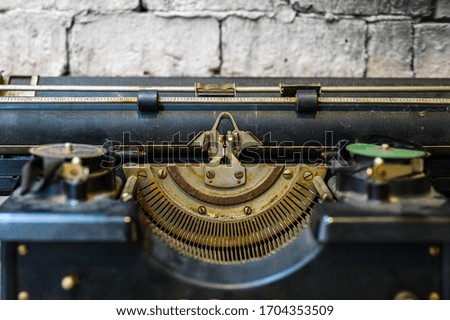 old typewriter in selective focus