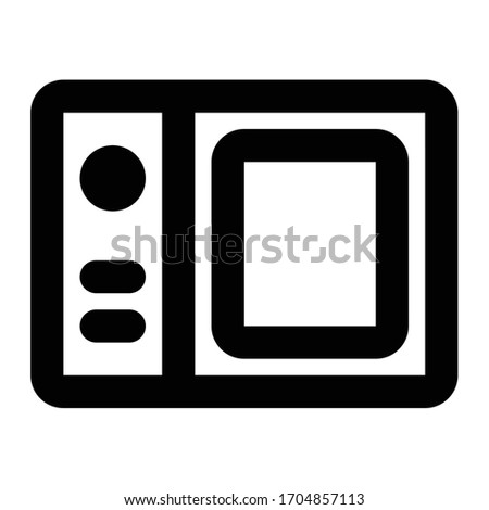 Kitchen Line Icon oven symbol