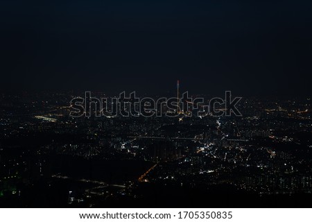 night view of seoul at namhansanseong