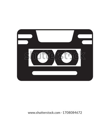  Cassette tape icon vector illustration on white background