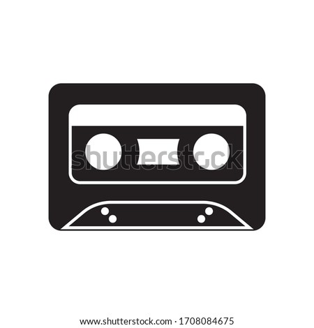  Cassette tape icon vector illustration on white background