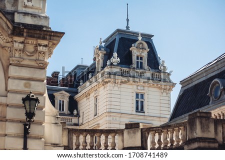 Classic architecture elements of Paris, France