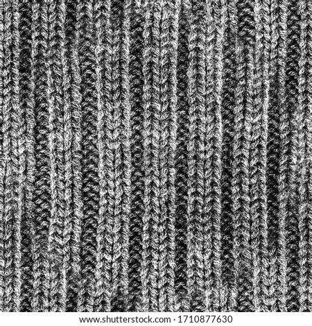 Grey Knitting Seamless. Handmade Winter Illustration. Macro Knit Design. Vintage Woven Thread. Xmas Knitting Seamless. Black Abstract Fiber Scarf. Christmas Fabric. White Wallpaper.