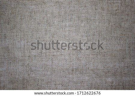 Gray linen fabric texture closeup