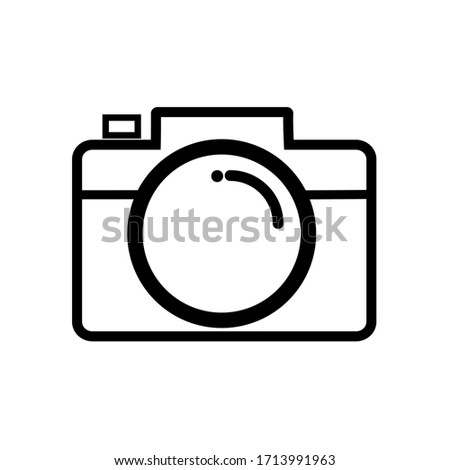 Camera icon in a stylish, modern, simple style Isolated on white background Suitable for designing logos, websites and applications.