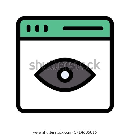 view vector flat color icon 