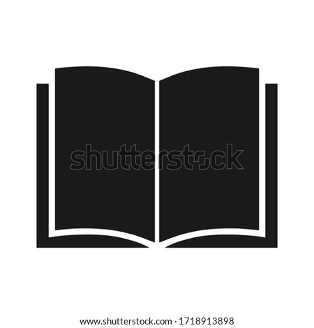 Book vector icon isolated on white background. 
