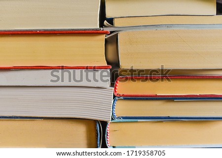 Outline of stacked books color