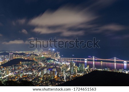 night view in Busan, South Korea