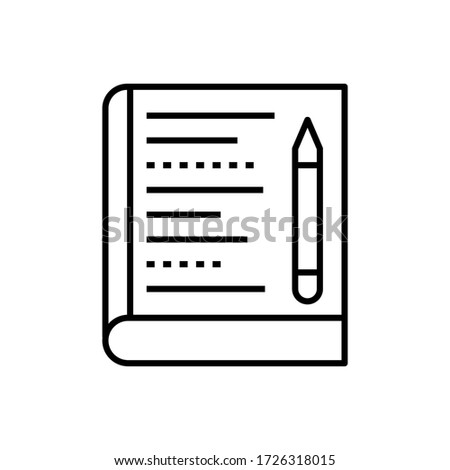 vector thin line notebook icon