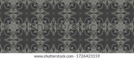Watercolor Tile. Vintage Portuguese Background. Ethnic Ceramic Tile. Endless Watercolor Tile Ornament. Floral Arabesque Background. Grey Design. Bohemian Pattern. White Mosaic Decoration.